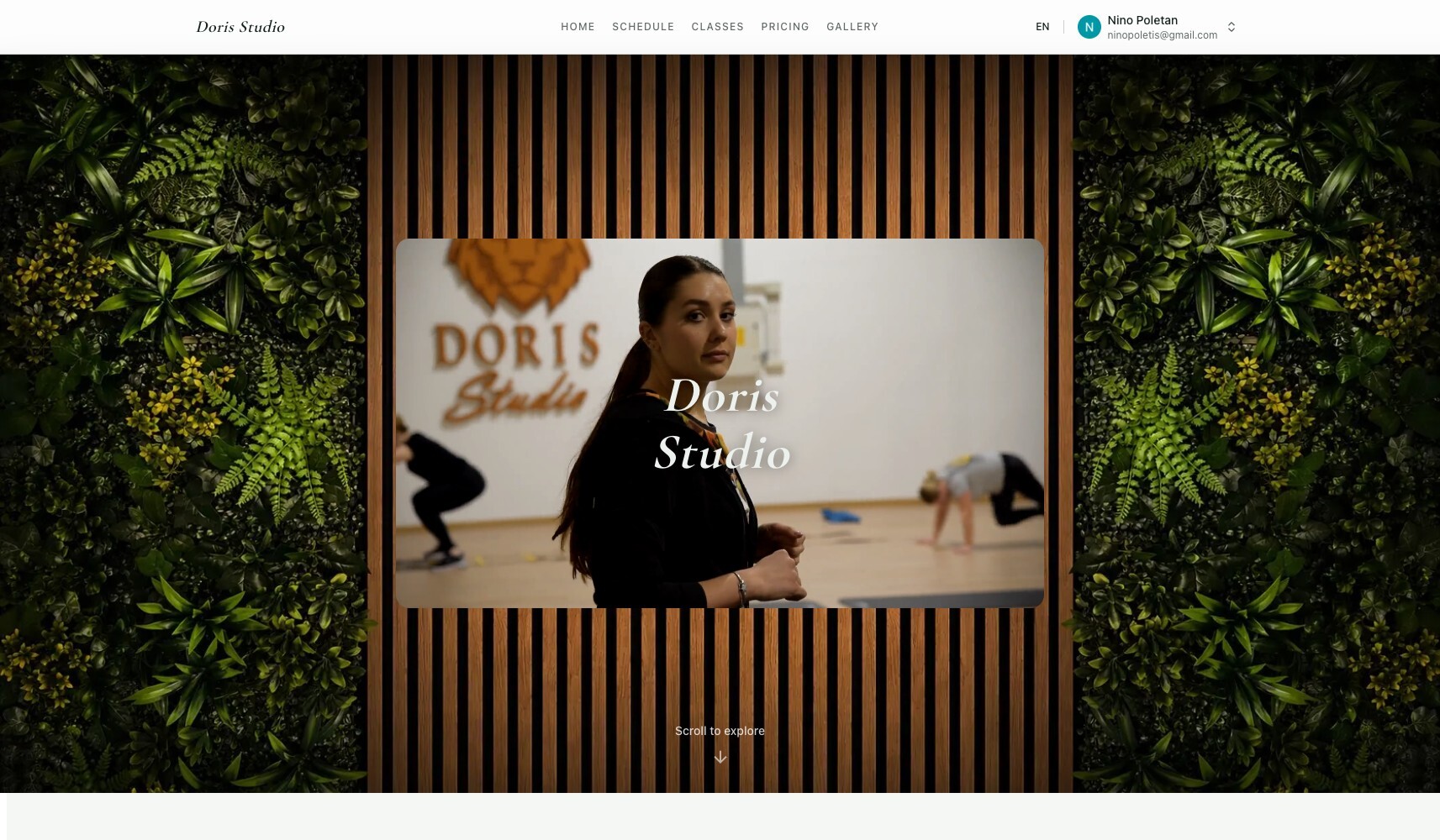 Studio Management Platform - Landing Page